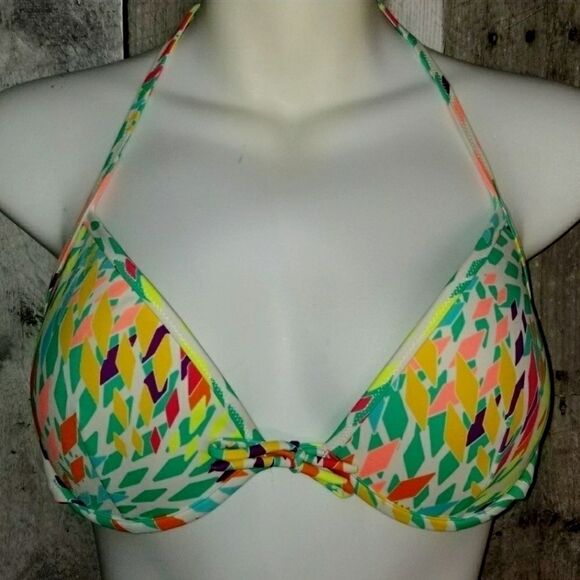 Victoria Secret mulit color bikini top swim 36c - Picture 1 of 4